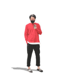 Man standing with a phone