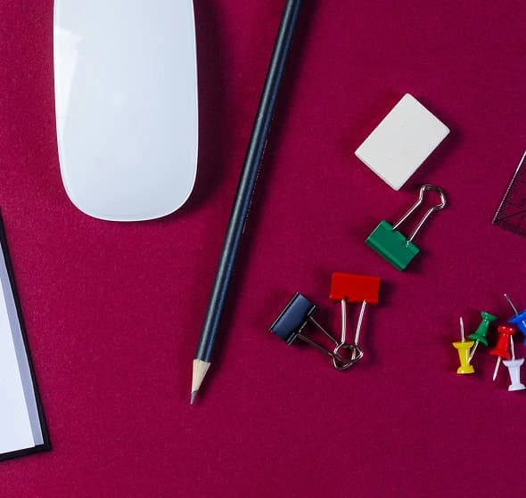 Workspace with laptop and coffee